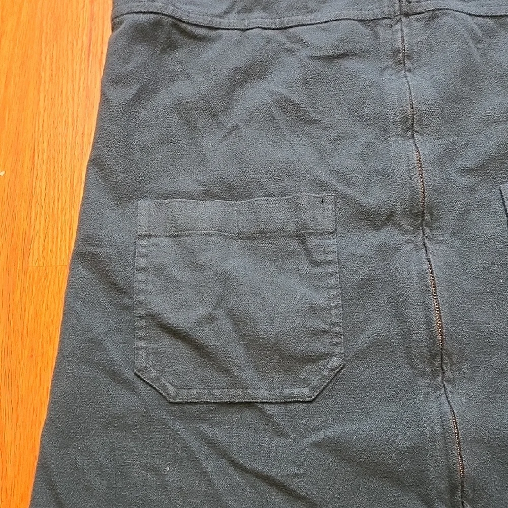 GAP Girls XL Dark Teal Cotton Front Full Zip Sleeveless Pocket Jumper Dress‎